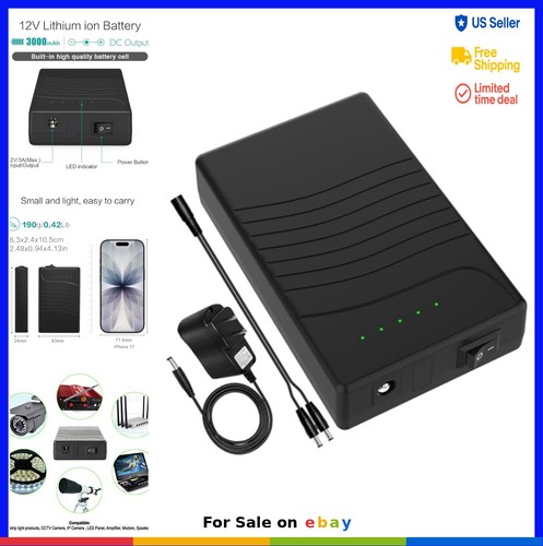 12v power bank - bank, 3000mah
