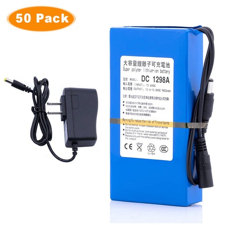 50pack dc12v 9800mah super - dc12v,